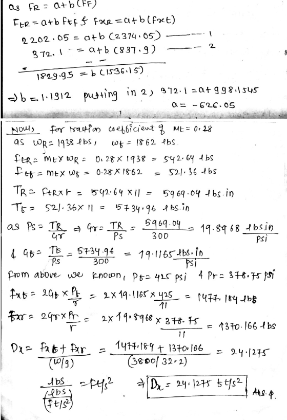 as FR = atb (FF) FER = a + b ftf of faer = utbl fret) 2202.05 atb (2374 .05) atb (837.9) 2 372,1 1829.95 - bc1536.15) =) b =