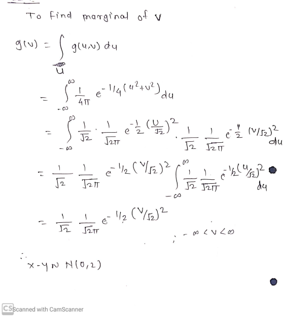 To find marginal of w geu) = S gcuu du 2 y4u?) du 4대 잃음 )2 e2 2 l N15232 du 12 도 (2)2 2. - rl 늘 da 모 7 J26 - 더 12 (Vis). G 도