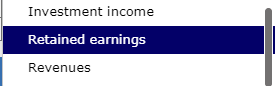 Investment income Retained earnings Revenues