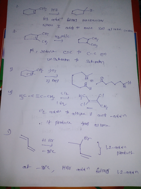 ma a kavnik aheu I Erhs ate ne addy to mone Cathan CH3 -CH2 CH3 ৫৭५ C-cOn 7 Sati rator atatnfo 3) 2) Dans cl c addn attne aut