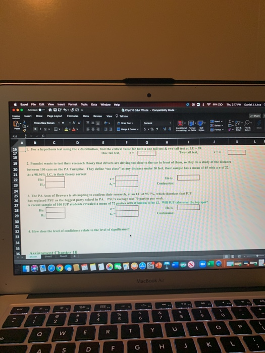 cel F Ed View at Format Tools Data Window Help NO I. Chia 10 A 216 Compatty Mode Page Layout Formas Duta Review Time - AA G F