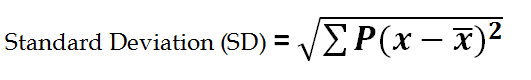 Standard Deviation (SD