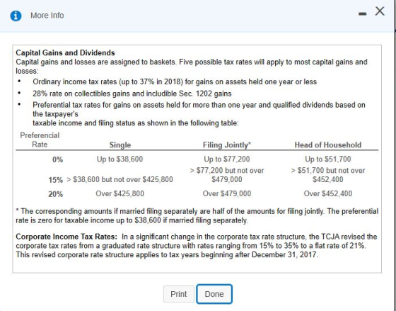 * More Info Capital Gains and Dividends Capital gains and losses are assigned to baskets. Five possible tax rates will apply