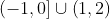 (-1, 0]υ (1,2)