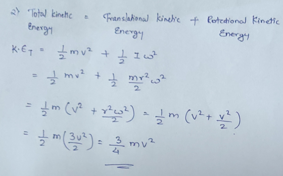 Franslahonal kinche Retedional Kinetic Energy Total kinehc 17 Energty enexgy KET 2 mv mr 2 2 + 2 V 2 2 2 m 3u 2 3 mv 24 2.