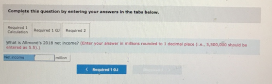 Complete this question by entering your answers in the tabs below. Required 1 Calculation Required 1 G) Required 2 What is Al