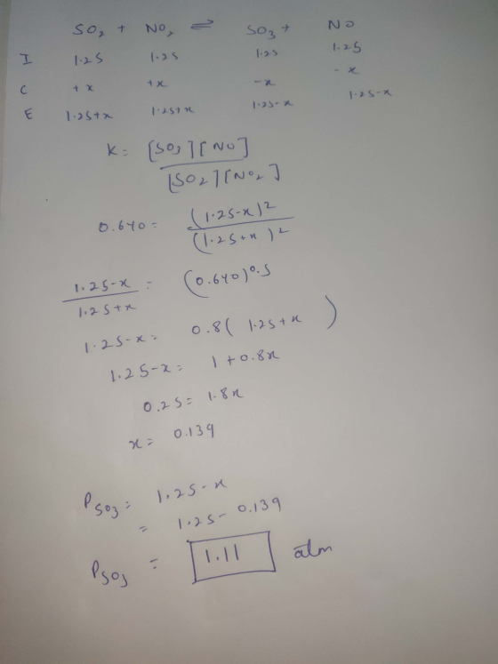 so₂ + No, No 1.25 1.25 1.25 1.25-n c E 1.25- ST Soz + 1.25 tx tx a n 1.2stx 1.257 K= [303] [no] [502] [NO ] (1.25-212 clastn)