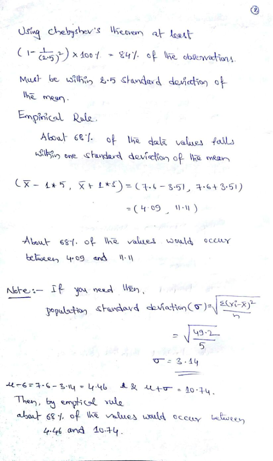 (2-5 he megn AEouJ- 65% of lhe dak values falls ( 4.09-1.11 ) About 6s. of lhe value woul occur belee 4os and Note-I yudWE 5