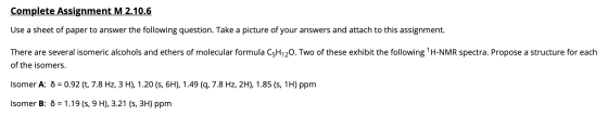 Complete Assignment M 2.10.6 Use a sheet of paper to answer the following question. Take a picture of your answers and attach