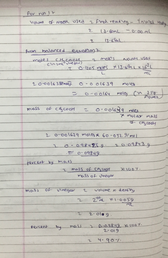 For run Volume a Naon used 13-6omL O-00 mi 13-6 foam balanced equohog moles CHcaaH Cinim negau 7 moles बोरैव O205 moles 13-69