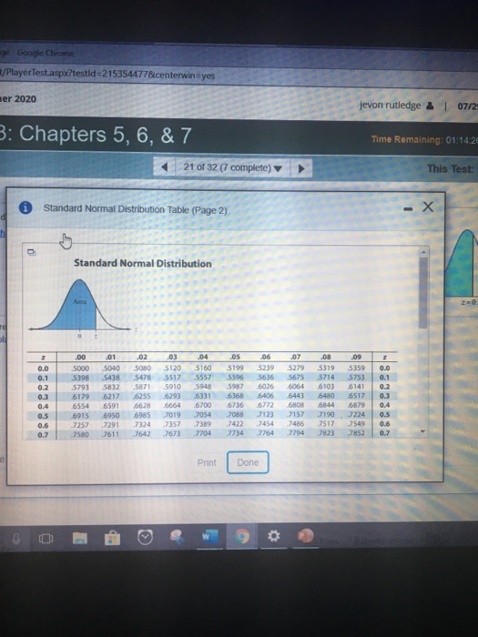 ge Google Chrome E/Player Test.aspx?testid=2153544778.centerwin=yes ner 2020 jevon rutledge & 07/2 3: Chapters 5, 6, & 7 Time