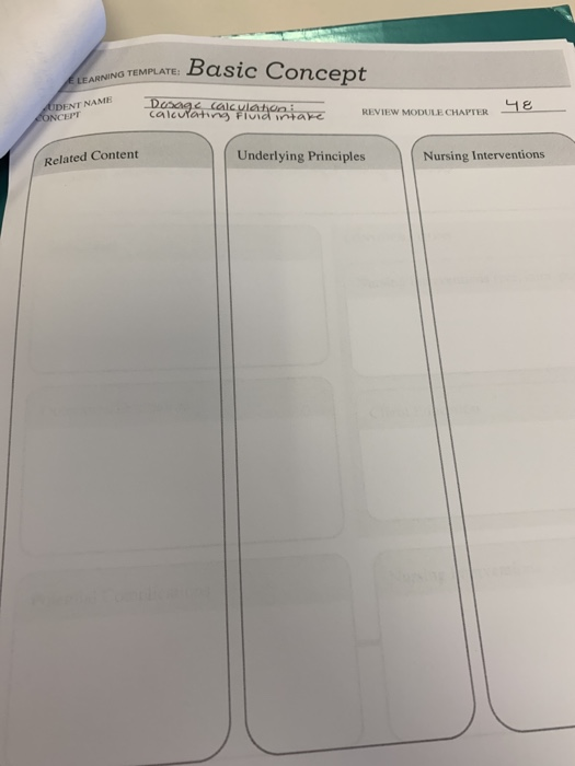Basic Concept ELEARNING TEMPLATE UDENT NAME ONCEPT Deaage calculatani calcutatng Fluid inare REVIEW MODULE CHAPTER 1 Related