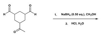 1. NaBH4 (0.50 eq.), CH,OH 2. HCI, H20