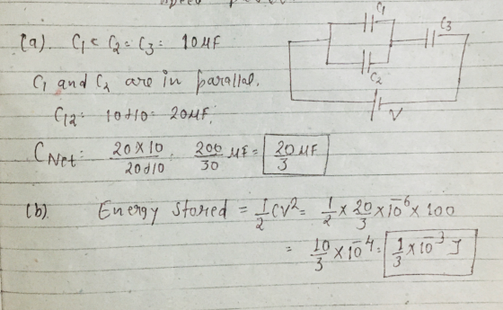 C H1 (a). Ce (2= ( 1048 C, and ca are in parallal, (12: 1040 204F th (Net 20010 20010 200 ME 20 ME 30 6 (b). Energy stored =