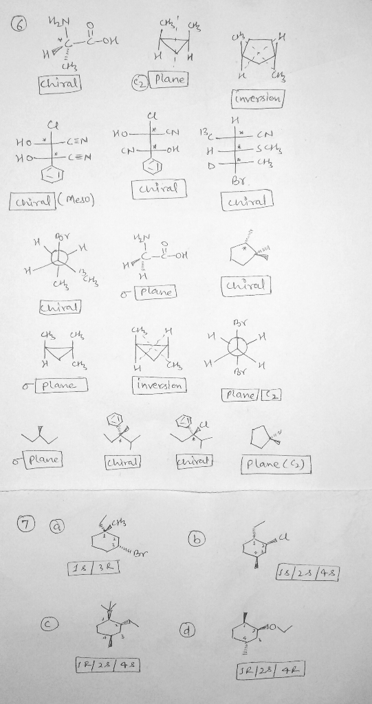 Ch, ch Ć-c-ol 나는 Chiral) HY H al plane 3 inversion) HOLLEN Ho To CEN noch Bech - CN on H suth th Ichirall By [coural (meso) I