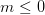 m\leq 0