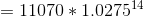 =11070*1.0275^{14}