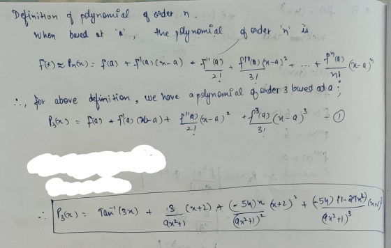 of n. When based at al Definition of polynomial og ondern the polynomial of order is in f«)=Pnb) fra) + flas (-a) + F(a). f