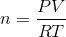 PI n = RT