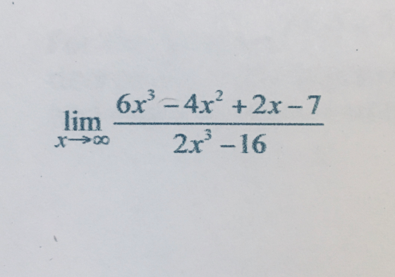 6x? - 4x² + 2x - 7 lim - 273-16