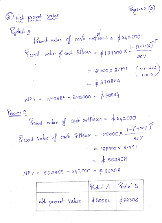 Pgano Net prent value Pduct Pront value ofcah outfloaos340/c00 1-r+30%)5 reaent valuefcak lown 1a4000 x = Q4000 x a.991 n5 39