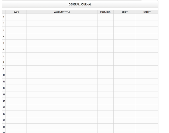 GENERAL JOURNAL DATE ACCOUNT TITLE POST. REF. DEBIT CREDIT