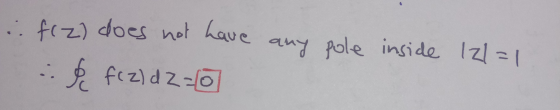 fcz) does not have & fc zl d Z=0 any pole inside Izl=1