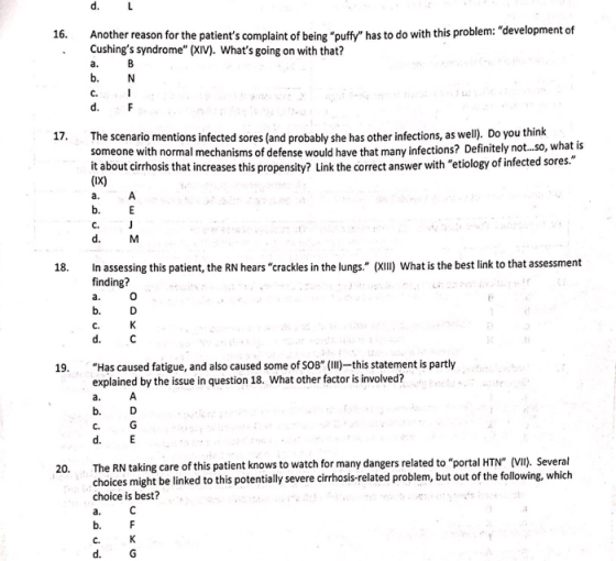 d. Another reason for the patients complaint of being puffy has to do with this problem: development of Cushings syndrom