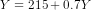 Y = 215 + 0.7Y