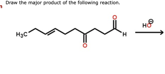 Draw the major product of the following reaction. n нд H3C H