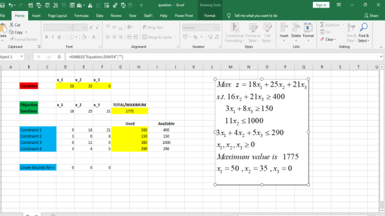 S. question - Excel Drawing Tools Sign in x File Home Insert Page Layout Formulas Data Review View StatFi Help Power Pivot Fo