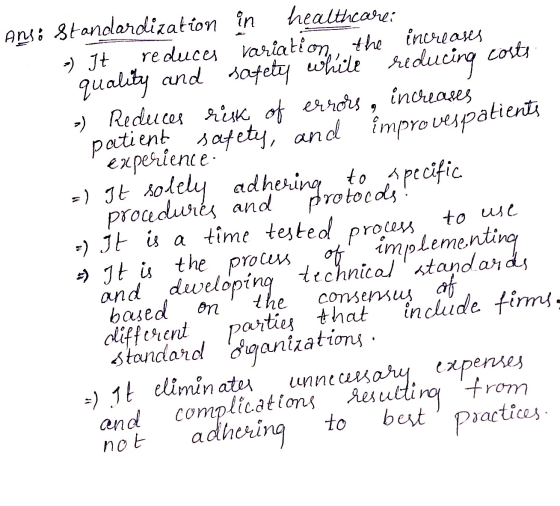 Ansó Standardization in healthcare: - It reduces variation the increases quality and safety while reducing costs - Reduces ri
