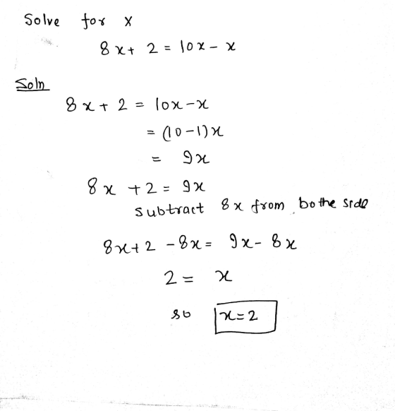 Solve t。γ Soln Subtract 8 χ from bo fhe srdo