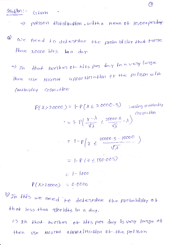 Solut fon: iven peisson distoi bion .wIth a Mean ob t0,00o perday а) Cwe need fo del enine +he poba btr thosp MO. Hhan 2000o