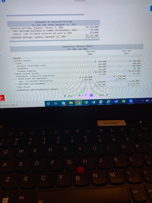 Statement of Retained Earnings For the Year Ended December 31, 20x2 Retained earnings, balance, January 1, 2012 Add: Earnings