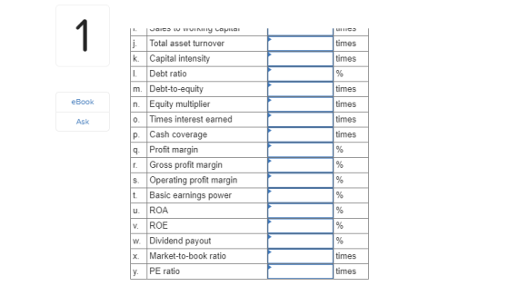 LIITICS times times m. eBook times times times times Ask VAICO LUWUINITY Lapilai Total asset turnover Capital intensity Debt