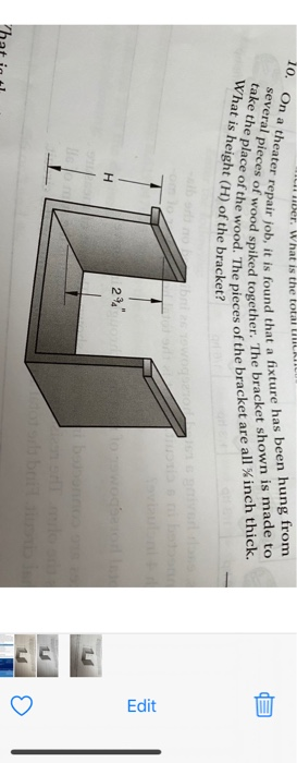 liber. What is the total in Edit 23 H 10. On a theater repair job, it is found that a fixture has been hung from take the pl