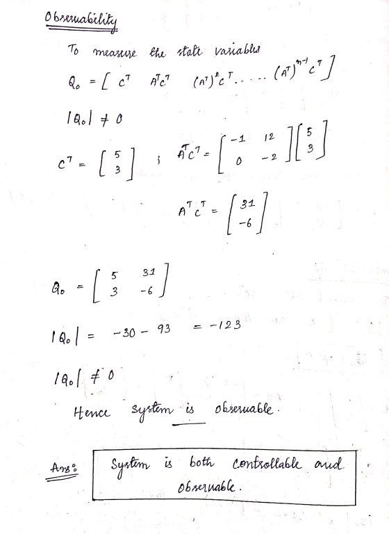 Obrenability To measuse the state variables Po = [em les cause..... (apjovc?] 14,1 = 0 Y 0.637, 0.1* :][:] TT и с. wy 19.1.0