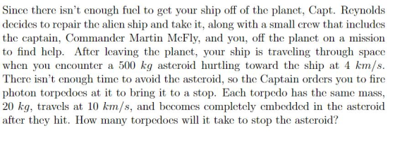 Since there isnt cnough fuel to get your ship off of the planct, Capt. Reynolds decides to repair the alien ship and takc it