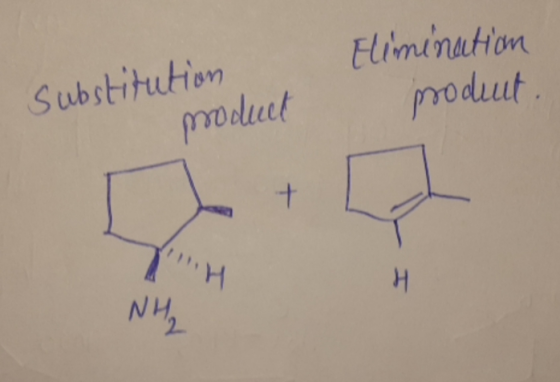 Elimination produit. Substitution product