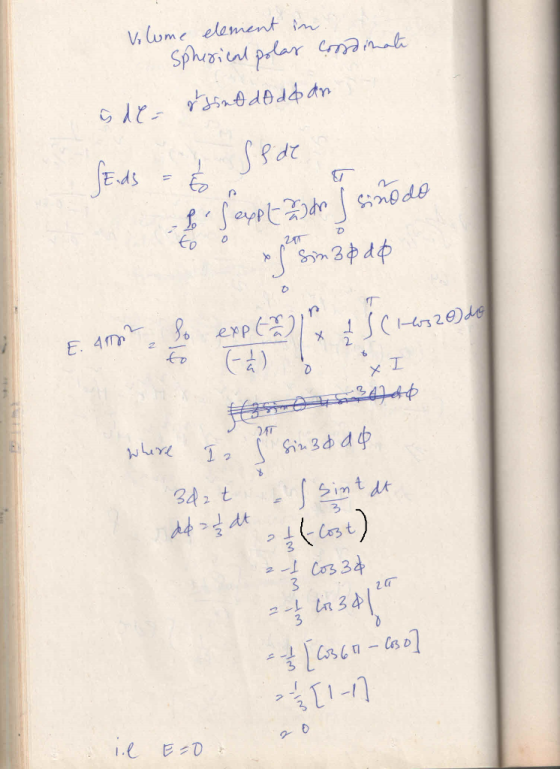 v.lume elament in Sphienl plar Can 1 D E. 4 exp() 2 Simt ast) 2Cos 34 342 t Loy-079]年。 .e ED
