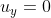 u_y=0
