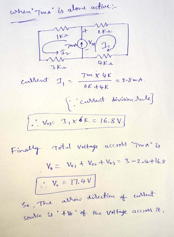 when Tma is alone active: uw tekr M car CMA sa nur M 3km 4 ki 7m x 4K current I = = 2.8mA. 66 +4K f current division rule] I
