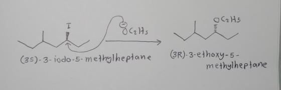 0 Cats go Calts (35)-3-jodo-s-methylheptane (3R)-3-ethoxy-5- methylheptane