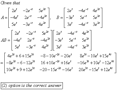 2e -4 Given that 2 -2e A = 1-4e Sear Set -3et 2g -4e 4e2 B: 3g Set 5e2 3e 4e1 3 21 1 ][ 2e 4e 4e2 -4e || - 3 5et 4e2 3e -4e 2