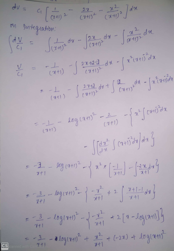 du CI 22 x² lo 3 Jan Cl+l) 2 (7410² (x+1² on Integration: 2. a dn dv 12x da du Ja (24172 ci (1+12 (741)? 1²(x+15 dx X .. .da