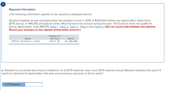 Required information [The following information applies to the questions displayed below.) Woolard Supplies (a sole proprieto