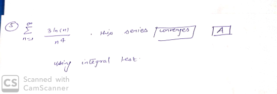 L solo en seis series provestes conrere Je al n4 using integral lest. Scanned with CamScanner