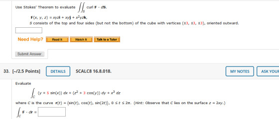 Use Stokes Theorem to evaluate sta curl F. ds. F(x, y, z) = xyzi + xyj + x2yzk, S consists of the top and four sides (but no