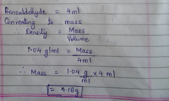 Dens Mass Velume 7-04 g1ml = Mass 4ml Mass 1,04 ml